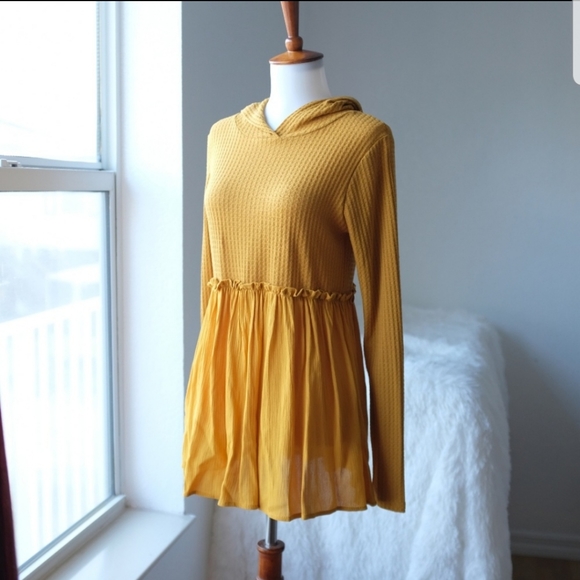 ** LAST 1 ** babydoll waffle knit longsleeve tunic - Picture 2 of 8